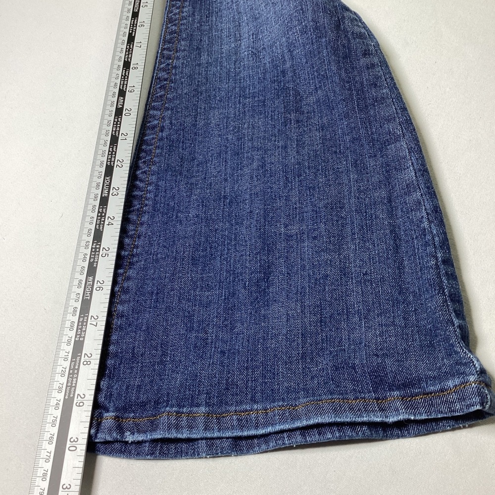 L.e.i Size 7 Low Rise Y2K Flare Jeans Medium Wash Stretch Denim - Picture 7 of 8